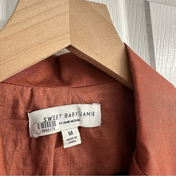Sweet Baby Jamie Blazer Jacket Rust Button Up Academia Preppy Medium New - Picture 8 of 9